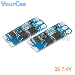 5pcs/1pc BMS 2S 8.4V 7.4V 8A 18650 Lithium Battery Charge Protection Board Equalizer Balanced BMS Charging PCB Module Overcharge