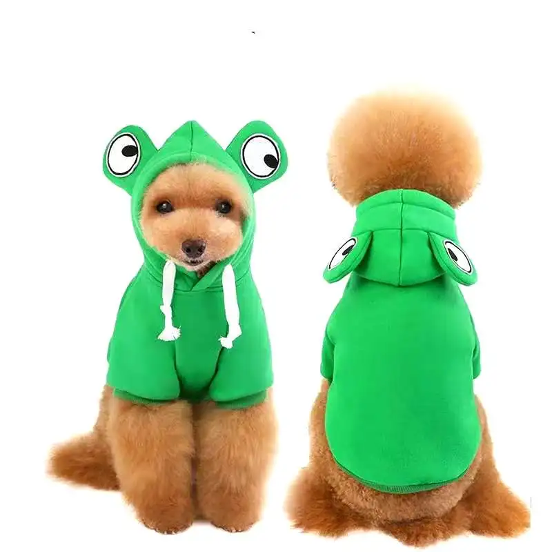 Dog Clothes For Small Dogs Pet  New  Cashmere Sweater Hoodie Warm Frog Body Suit Pomerangfa Fighting Four Seasons Can Wear