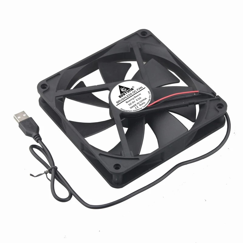 10 Pieces lot 5V USB Brushless PC CPU Case Cooling Cooler Fan 14cm 140mm 140x140x25mm 14025 DC Axial Heatsink Fan