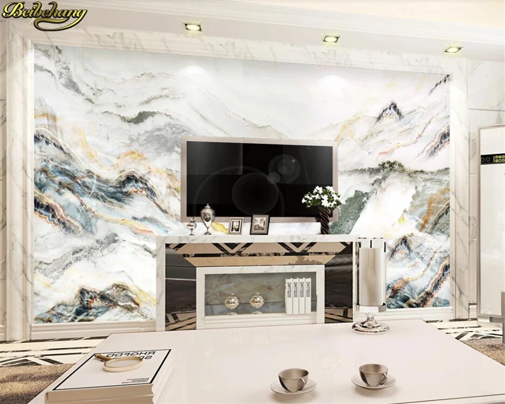 

beibehang Custom 3d wallpaper mural Chinese style landscape marble texture background wall papers home decor papel de parede