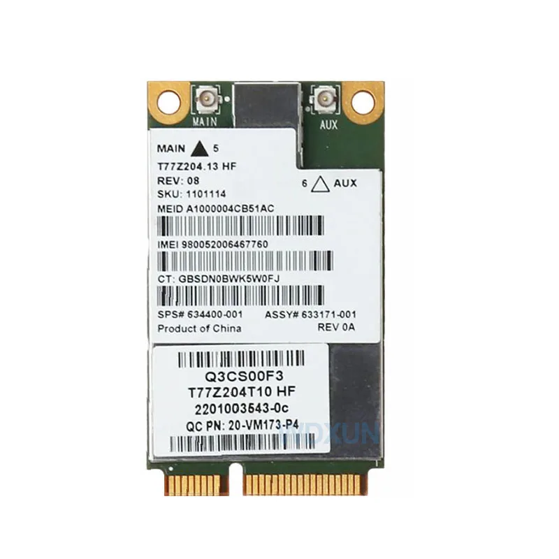 3G Wireless UN2430 Gobi3000 MC8355 Mobile Broadband 702080-001 634400-001 WWAN Card for HP 5330m 6560b 4430s 8560p 2170p 8560w