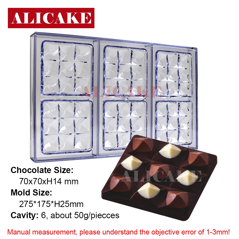 Polycarbonate Chocolate Mold MINI MOULIN Shape Candy Fondant Ice Mould Baking Pastry Acrylic Confectionery Utensils Pans Trays