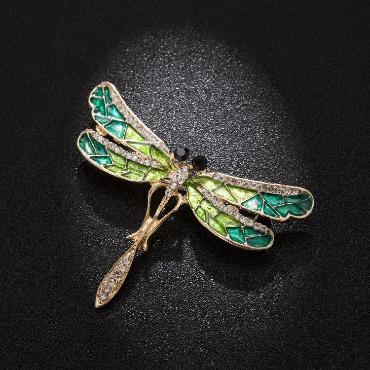 Fashionable Personality Dragonfly Brooch High-grade Alloy Dripping Oil Insects Chic European And American Delicate Brooch