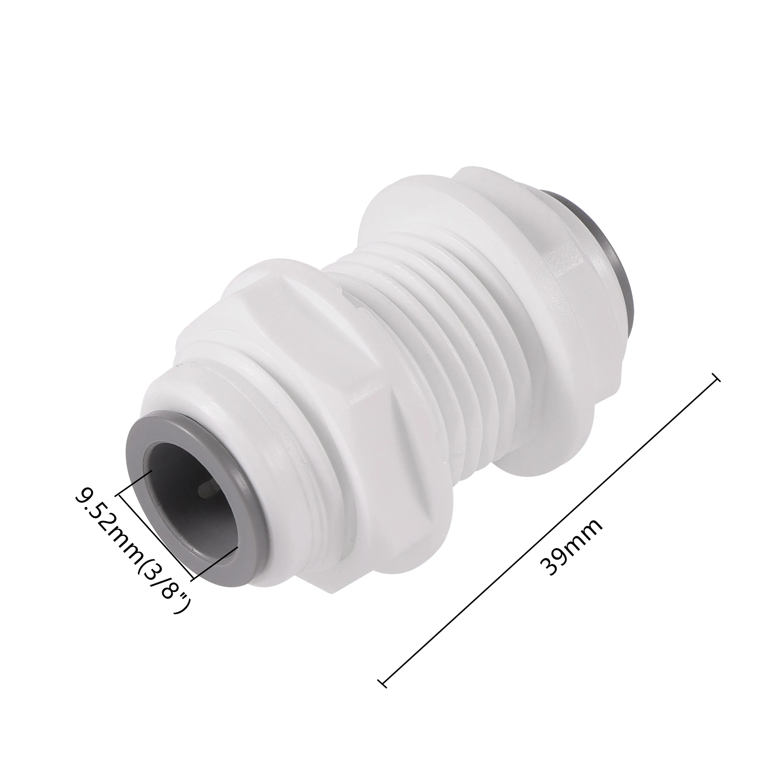 1/4 3/8 Straight RO System Water Fitting Bulkhead Male Thread Coupling Hose Pipe Connector Water Filter Reverse Osmosis Parts