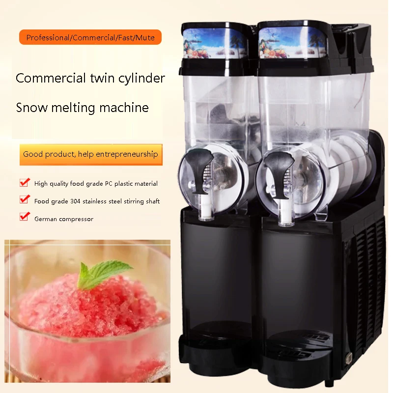 

Slush machine Commercial Snow Melting Machine Mud Ice Beverage Cold drink Machine Slush Ice Cream Machine Double Tank Single Jar