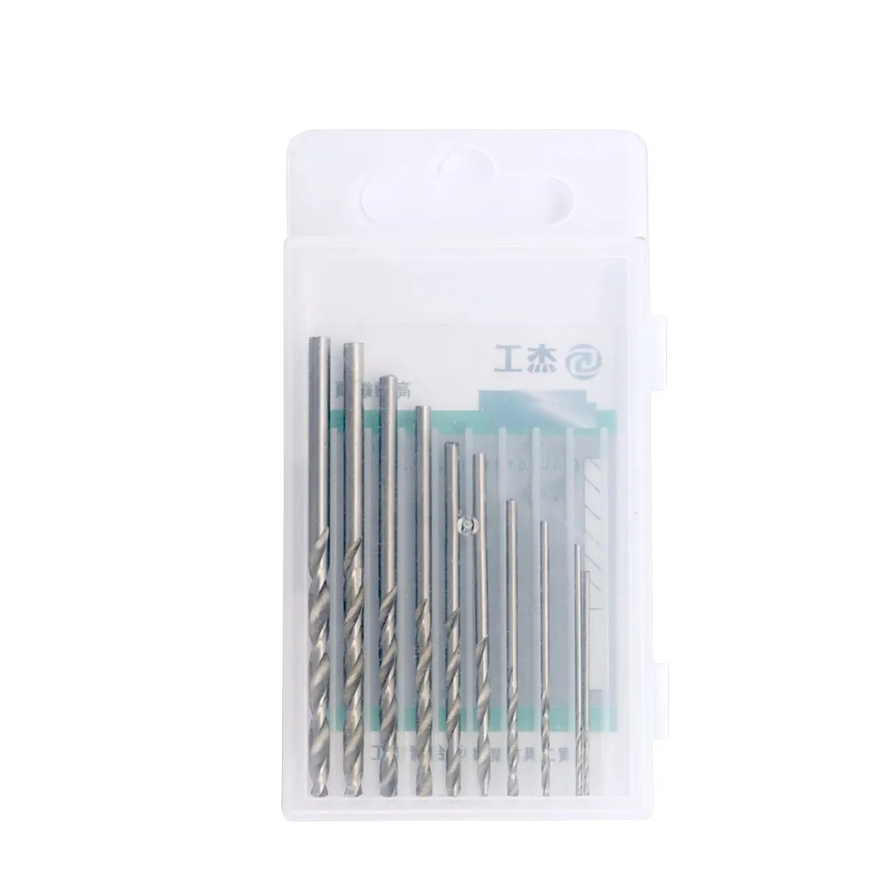 10pcs Twist Drill of 5 Specifications Straight Shank Hand Aiguille Special for Drilling and Bearizing with Electric Drills