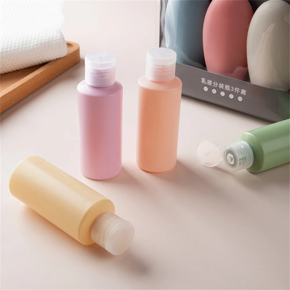 3/4Pcs 50ml/60ml Portable Squeeze Bottle Lotion Bottle Travel Shampoo Facial Cleanser Refillable Storage Bottle Empty Bottles