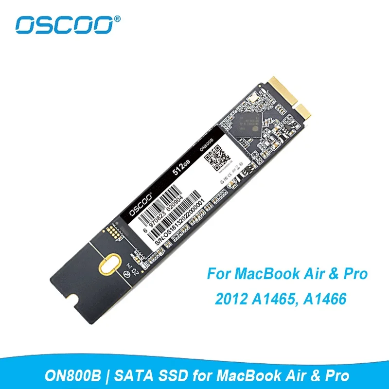 Unidad de estado sólido de 1TB, disco duro interno SATAIII SSD de alta velocidad para MacBook Air Pro 2012, A165, A166