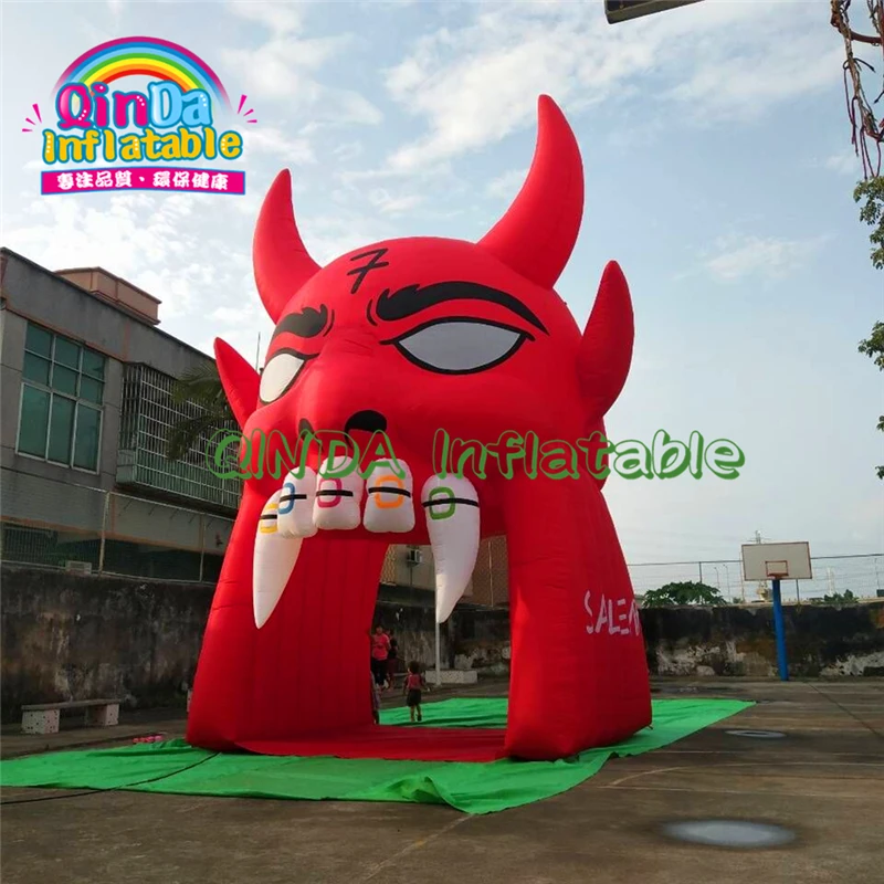 Giant Inflatable Football Tunnel / Inflatable Mascot Tunnels Tunnel / Sport Mascot Entrance Mouth