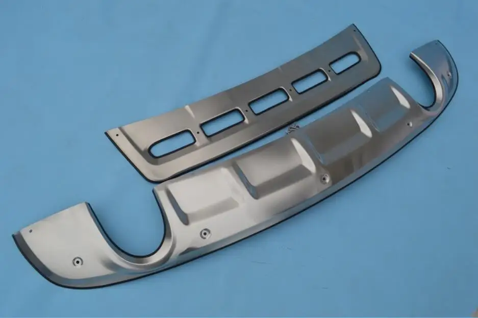 Stainless steel Front + Rear Bumper Protector Guard Skid Plate For Audi Q5 2009 2010 2011 2012 2013 2014 2015 2016