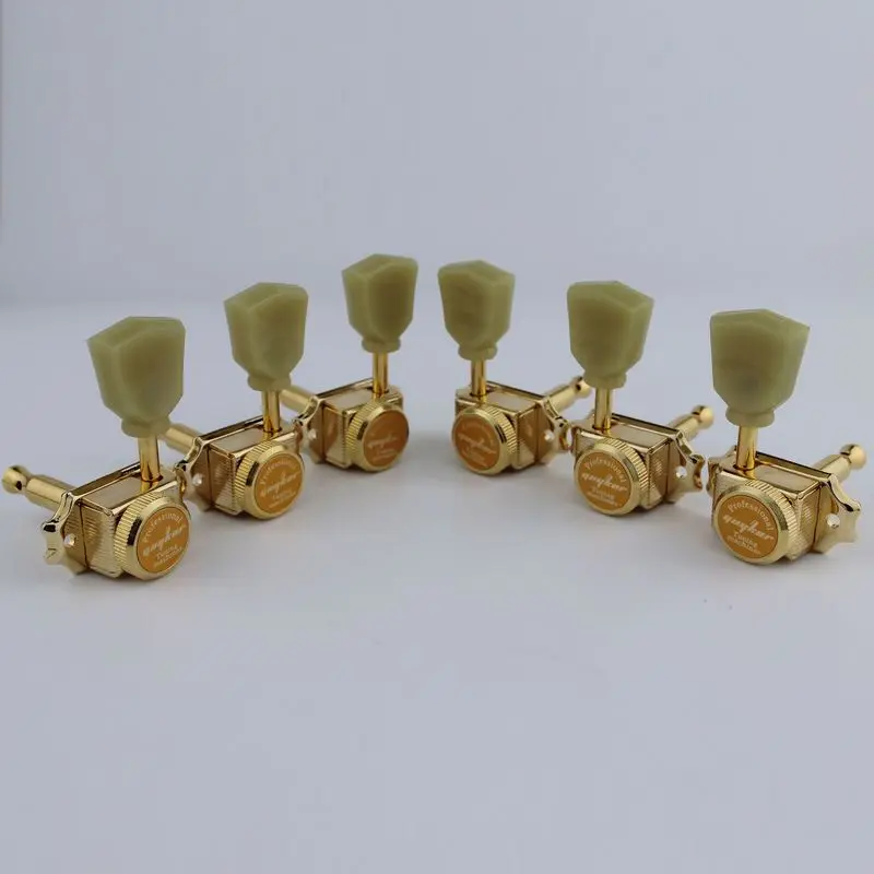 1 Set GUYKER 3R3L Gold Vintage Deluxe Electric Guitar Machine Heads Tuning Pegs