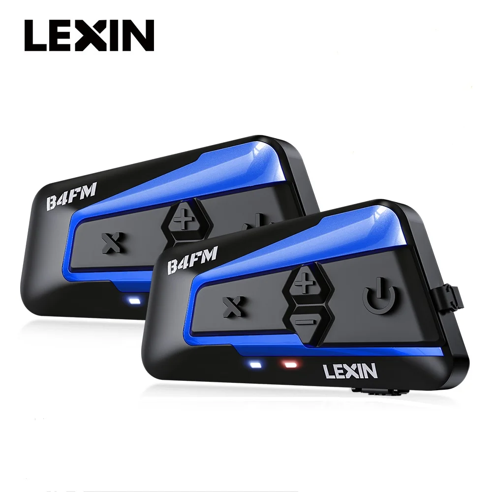 Lexin B4FM-X Bluetooth5.0 Motorhelm Intercom Headsets Type-C,10 Rijders Draadloze Communicatie Muziek Delen Moto