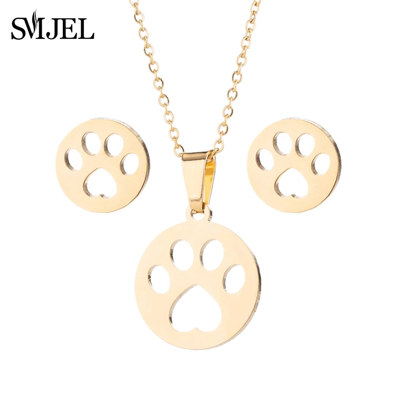 Cute Stainless Steel Butterfly Necklace & Earrings Set