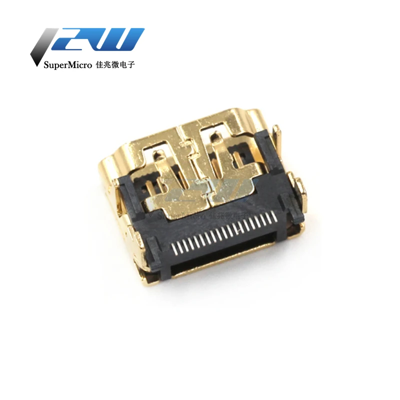 5/10pcs 19PIN 19P HDMI Female Connector Right Angle A type  SMT SMD 90 Degree Gold Plated HD Interface 19 PIN Notebook Interface