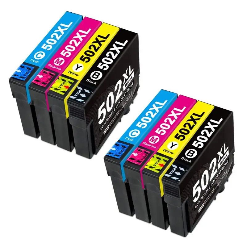 

Epson 502XL 502 ink cartridge for Expression Home XP-5100 XP-5105 XP5100 XP5105, Workforce WF-2860DWF WF-2865DWF WF2860 WF2865