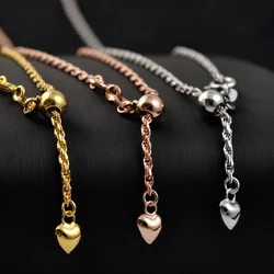 MIQIAO 925 Sterling Silver Rope Chains Necklaces Long 40 45 50 55 60 65 70 80 CM Wide1.0 1.5 MM Rose Gold Platinum Color Fashion