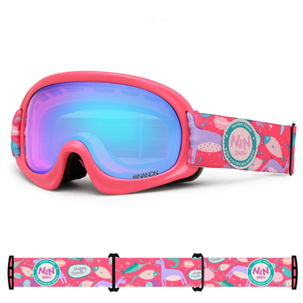 

Winter Children Ski Goggles Double Layer Lens Antifogging Ultraviolet-proof Boys Girls Skiing Eyewear Snow Goggles