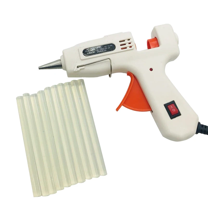 100V-240V  DIY Hot Melt Glue Gun with Glue Stick High Temperature Melting Repair Tool Kit and 10pcs 7mm Glue Sticks for Craft