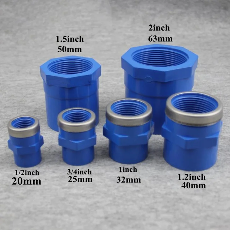 Female Thread UPVC Direct Connector Garden Water Pipe Connectors Irrigation Tube Joints 1 Pcs