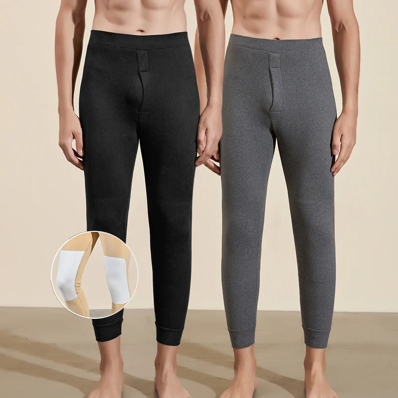 ZJX-mallas cálidas ajustadas para hombre, de talla grande Calzoncillos largos, ropa interior cálida, medias elásticas, pantalones térmicos de