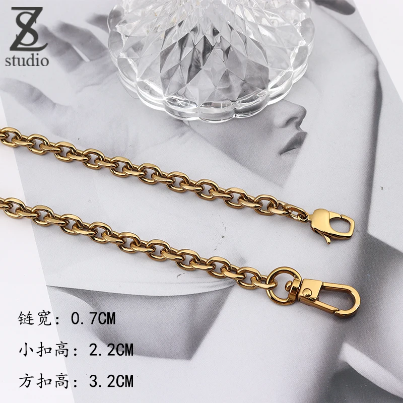 Luxury Bag Strap Small Size Original Old Gold O-Shaped Chain Bag Chain Replacement Shoulder Strap