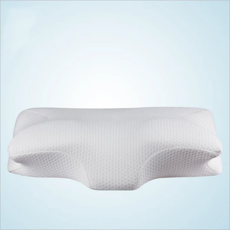 YRHCD New Style Slow Rebound Memory Cervical Pillow Horn shaped design Orthopedic Neck protection Pillow size in 60x30x13cm