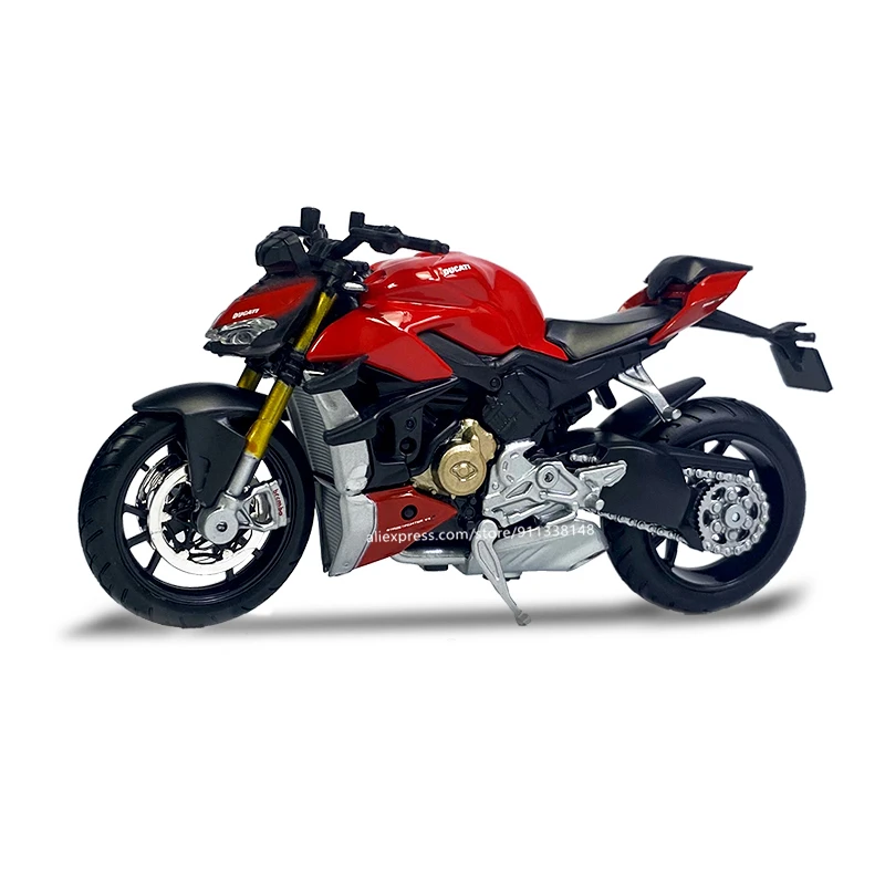 Maisto ducati super nu v4 s 1:18 escala réplicas de motocicleta com detalhes autênticos motocicleta modelo coleção presente brinquedo