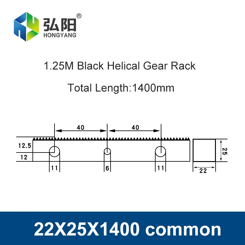 Imagem -06 - Mod em Linha Reta Helicoidal 1400 mm 22x25x1400 Transmissão de Cremalheira de Engrenagem Helicoidal Cnc Máquina Ferramenta Worm Engrenagem Rack Guia Linear 1.25