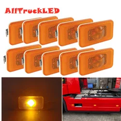 10Pcs 24v Yellow Led Reflector Side marker lamp truck warning light For Renault truck 7482392733 Emark for Volvo Oem 20789440