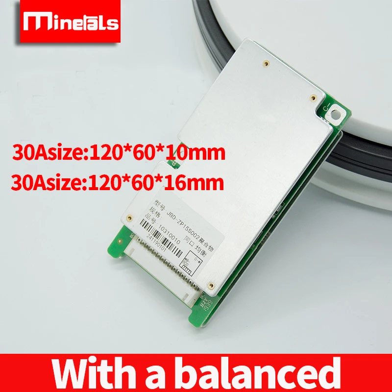 Placa de proteção da bateria do lítio para o electromobile, Pcm 14S, 54V, Li íon BMS PCM 48V, porto comum, 30A 40A 50A