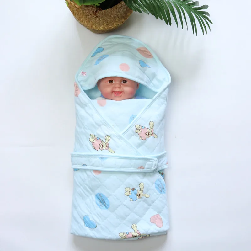 Cotton Baby Blanket Infant Rabbit Bear Style Envelop Swaddle Blanket For Newborn Baby Hooded Sleepsack Parisarc Bedding Blankets