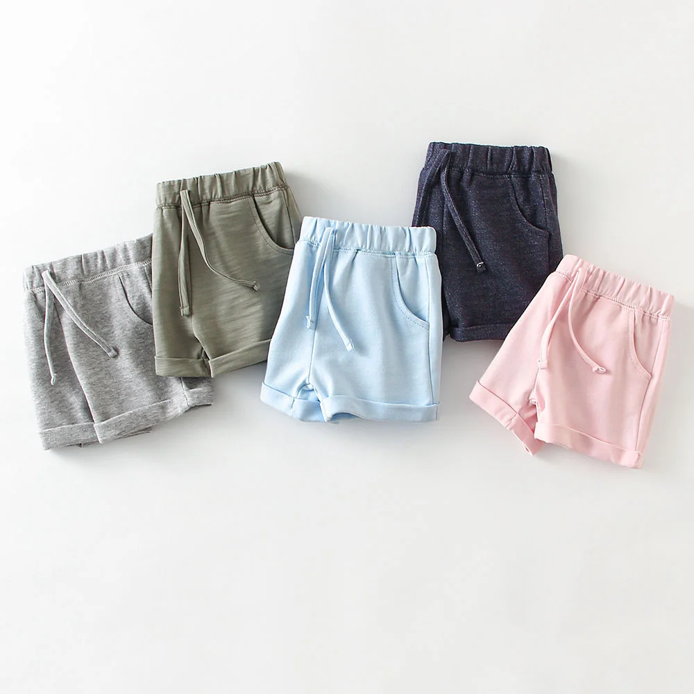 Summer Kids Boys Girls Casual Shorts High Quality Cotton Baby Beach Shorts Girl Bottoms for Summer