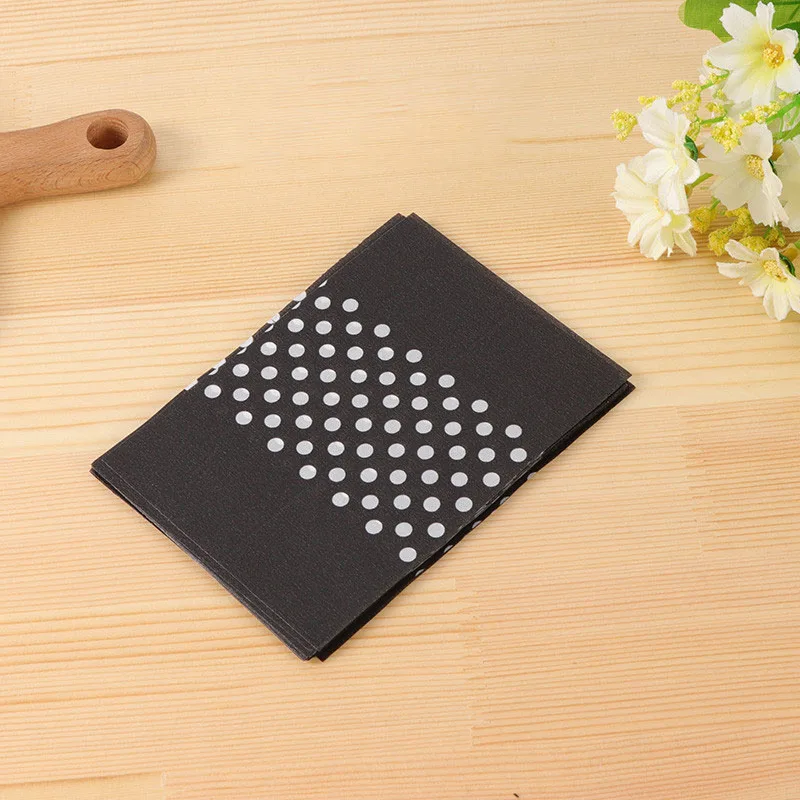 100pcs/lot Black Frosted Handmade Bonbon Twisting Wax Paper White Polka Dot Decor Baptism Sugar Packaging Thicken Nougat Paper