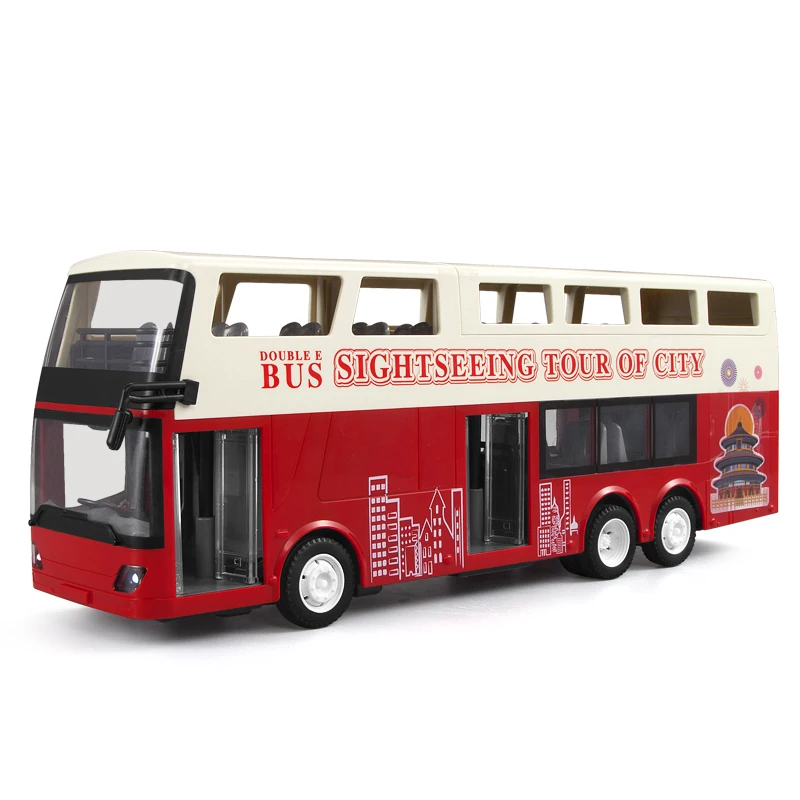 Duble E RC Car duży autobus turystyczny elektryczny 1/18 zdalnie sterowanym samochodowym zabawki podświetlane dźwiękowy autobusu podróżnego dla