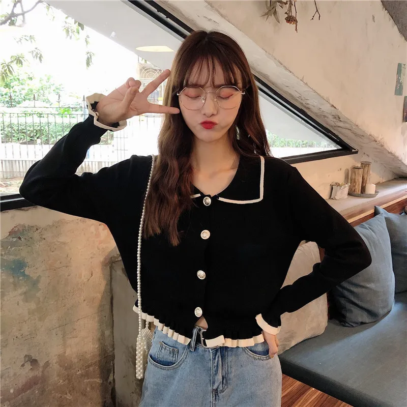 Cardigan Women Single Breasted Slim Students Elegant Vintage Korean Style Female Leisure Spring Cozy All-match Hot Sale Simple