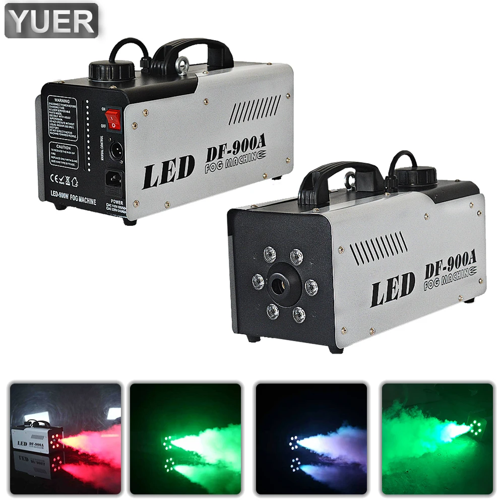 

YUER 900W Remote Control 6X3W LED RGB 3IN1 Smoke Machine Stage Effects Smoke For DJ Disco Wedding Bar Dance Floor MusicParty