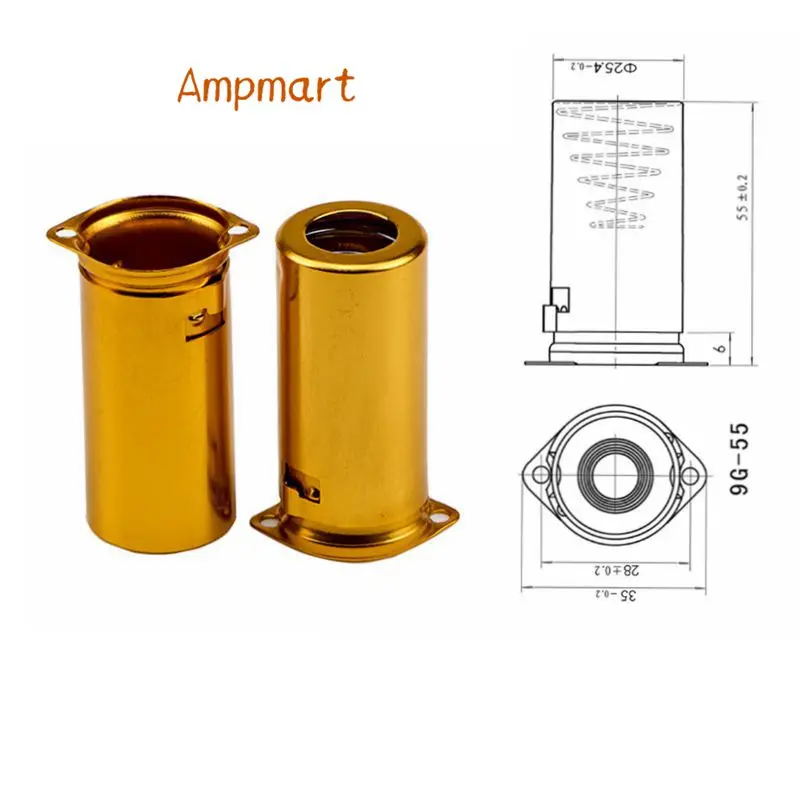 Ampmart-Soporte de tubo de vacío, 5 piezas, escudo 9G-55, 9 pines, cubierta de pantalla de tubo de electrones, protector de soporte de tubo de vacío