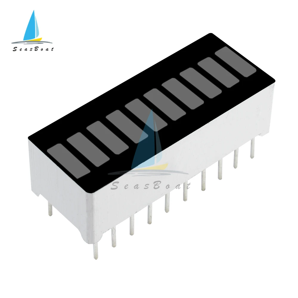 LED Display 10 Segment Bargraph Light LED Bar Graph Indicator DIP Red Yellow Green Blue Bar Graph Display Module DIY