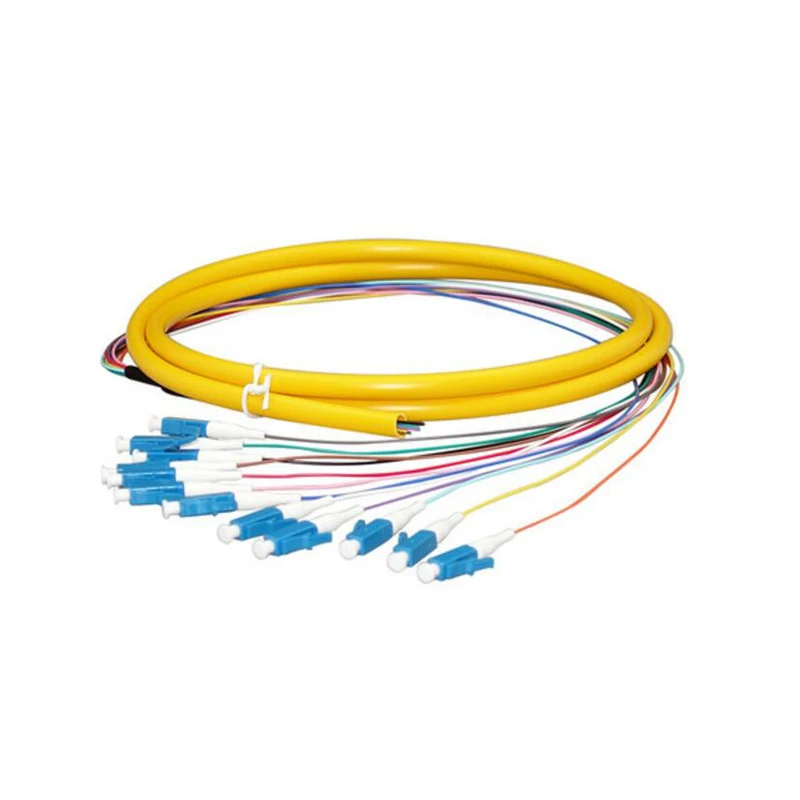 High Quality LC 12 Cores Optical Fiber Pigtail FTTH LC UPC 12 Core Simplex mode Fiber Optic Pigtail