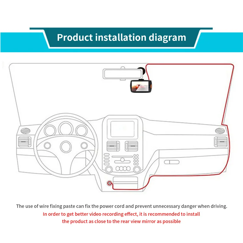 Rijden Recorder Met Emergency Lock, Groothoek Fhd 1080P Full Hd Auto Video Tool Dash Cam Auto Monitoring