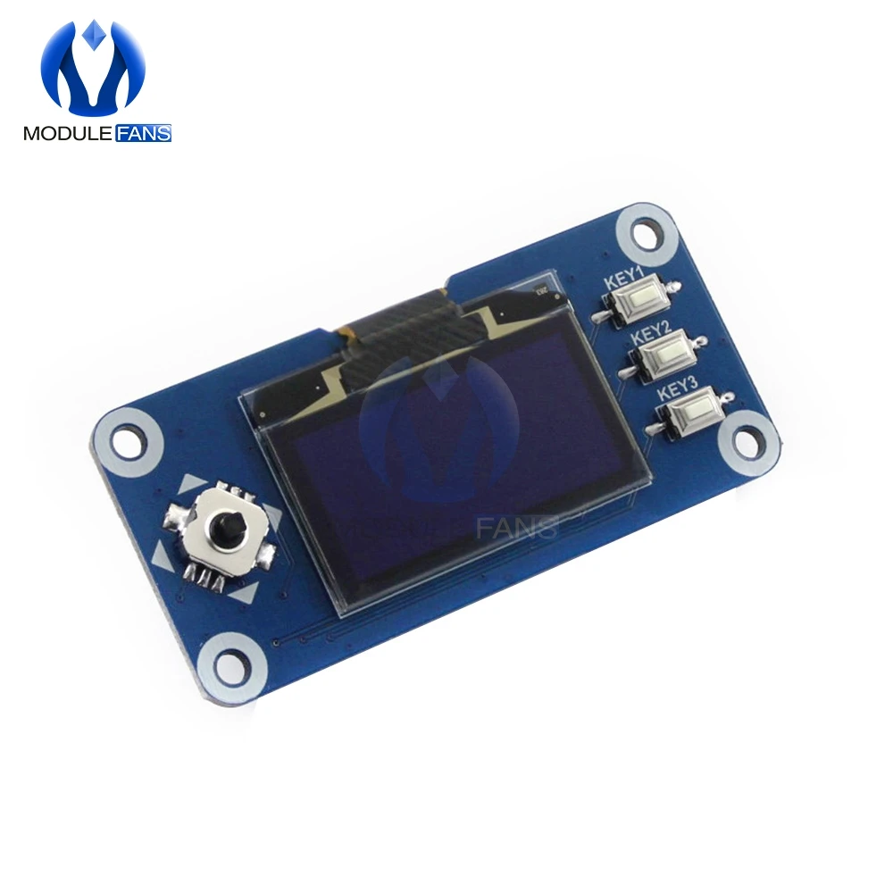 Sombrero de pantalla OLED para Raspberry Pi 2B/3B/3B +/Zero W 128x64 píxeles interfaz SPI I2C IIC controlador integrado