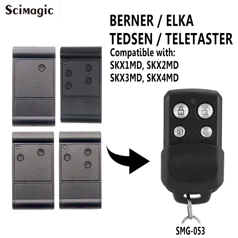 TEDSEN SKX1MD SKX2MD SKX3MD SKX4MD Garage Door Remote Control 433.92MHz Fixed Code Door Transmitter