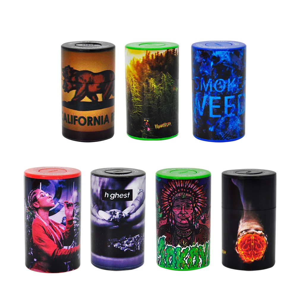 Plastic Airtight Stash Jar Tobacco Herb Storage Case Seal Portable Storage Container For Dry Coffee