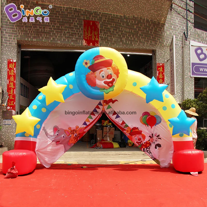 

Fancy design 5x3mH Inflatable Cartoon Clown Arch for Amusement Park or Theme Park Decoration / Adorable Inflatable Arch Toys