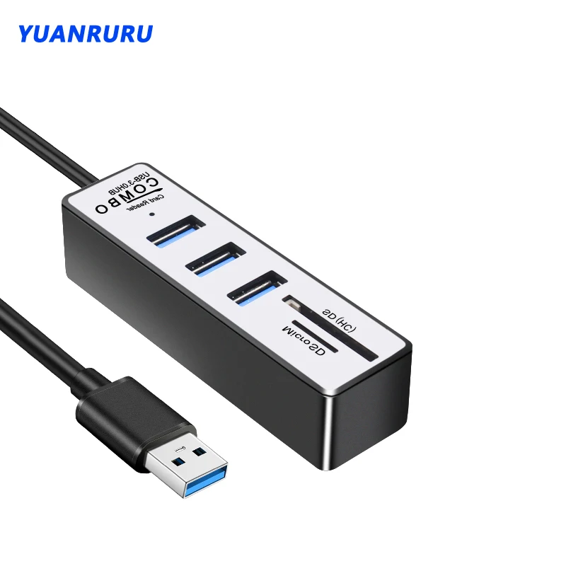 

USB Hub 3.0 Multi USB 3.0 Hub USB Splitter Usb Extender High Speed TF SD Card Reader All In One for PC Laptop Accessories