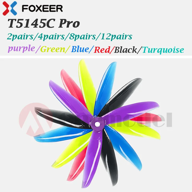 دالبروب-مروحة قوية للغاية لطائرة بدون طيار رباعية المراوح بتحكم عن بعد ، 3 شفرات CW CCW المروحة ، Cyclone T5145C Pro الدعائم ، غير قابلة للكسر ، 8 أزواج ، 12 زوجًا #1