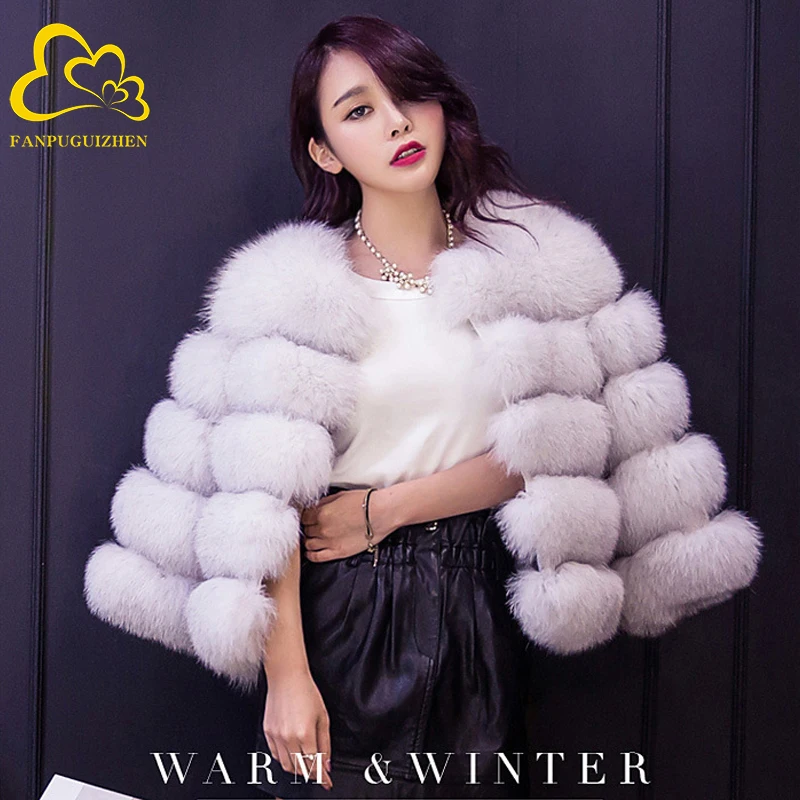 FANPUGUIZHEN Vrouwen Jassen Herfst Winter Nieuwe Mode Roze Faux Bontjas Elegante Dikke Warme Bovenkleding Nep Bont Vrouw Jassen