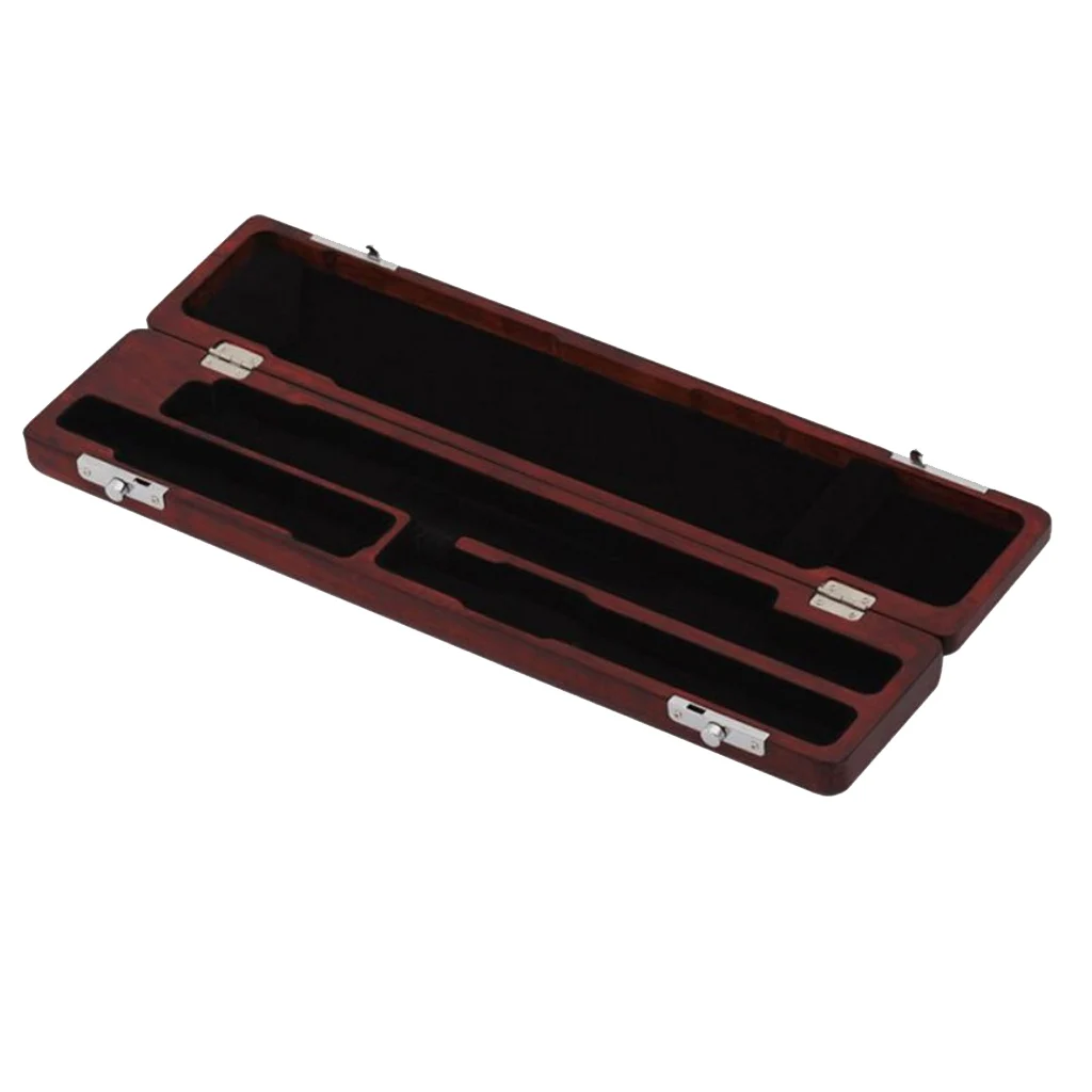 Solid Wood 17 Hole Flute Hard Case Holder Organizer for Flutist