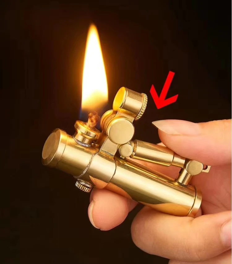 Vintage Metal Velvet Kerosene Lighter Nostalgic Collection Oil Lighter Cigarette Torch Lighter Mechanic Gadgets For Men Gift