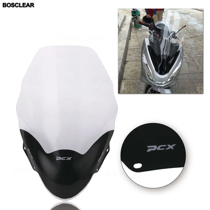 Para honda pcx 125 pcx125 150 2013/14/15/16-2017 motocicleta pára-brisas capas tela fumaça lente motorbikes defletor